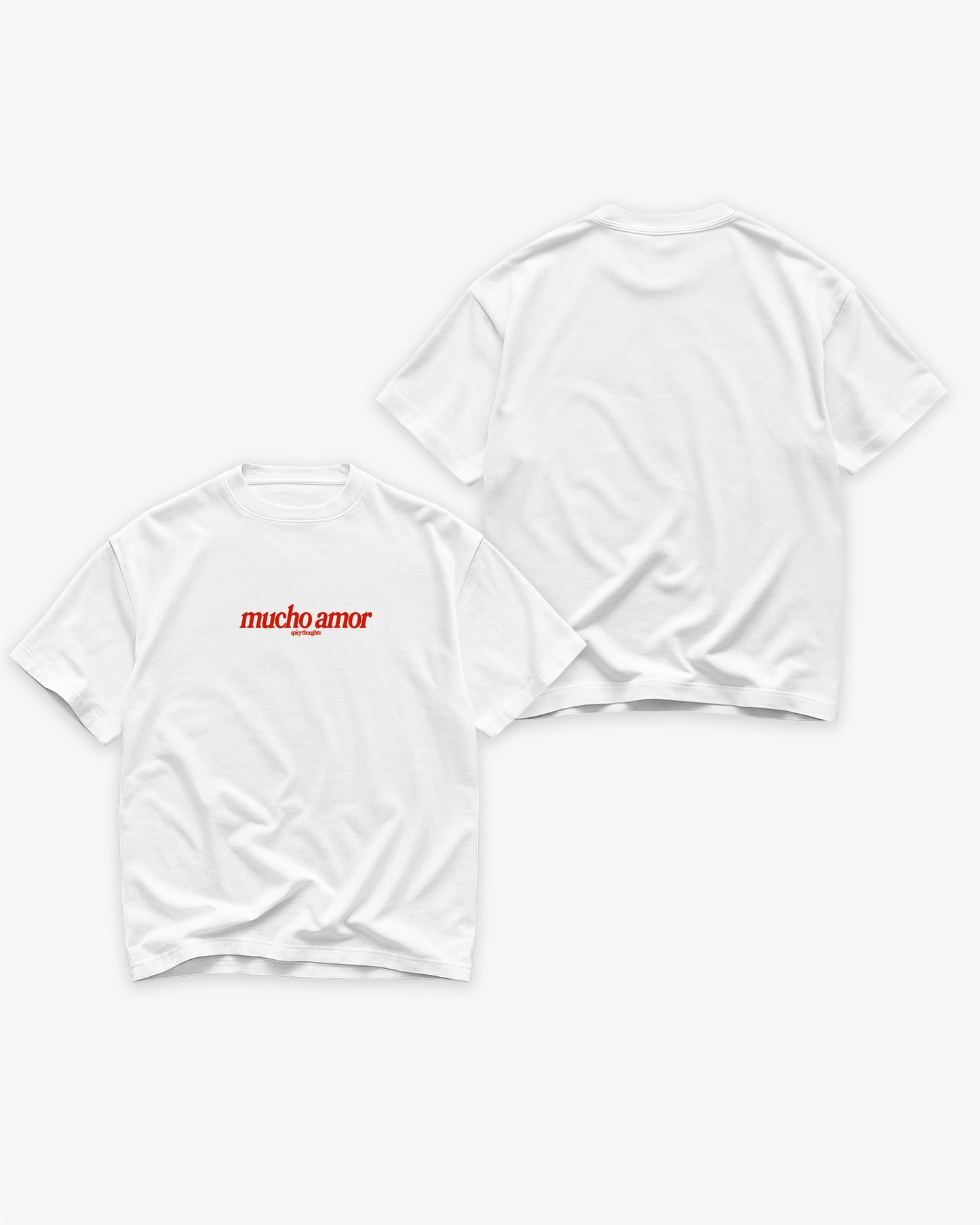 Heavy Oversized Tee White - Mucho Amor