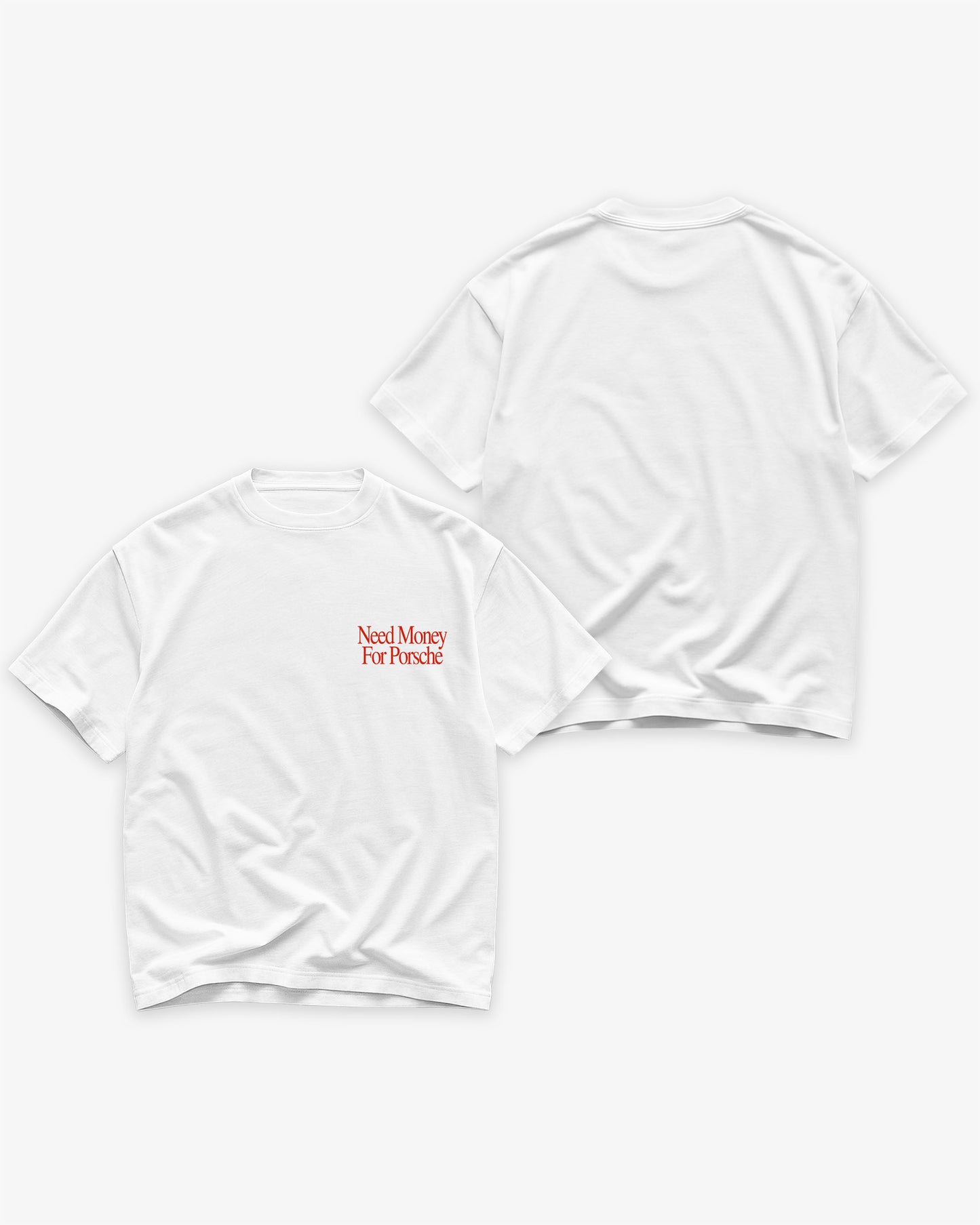 Heavy Oversized Tee White - Need Money For