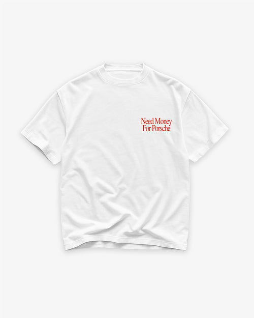 Heavy Oversized Tee White - Need Money For