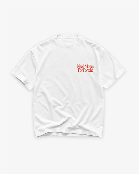 Heavy Oversized Tee White - Need Money For