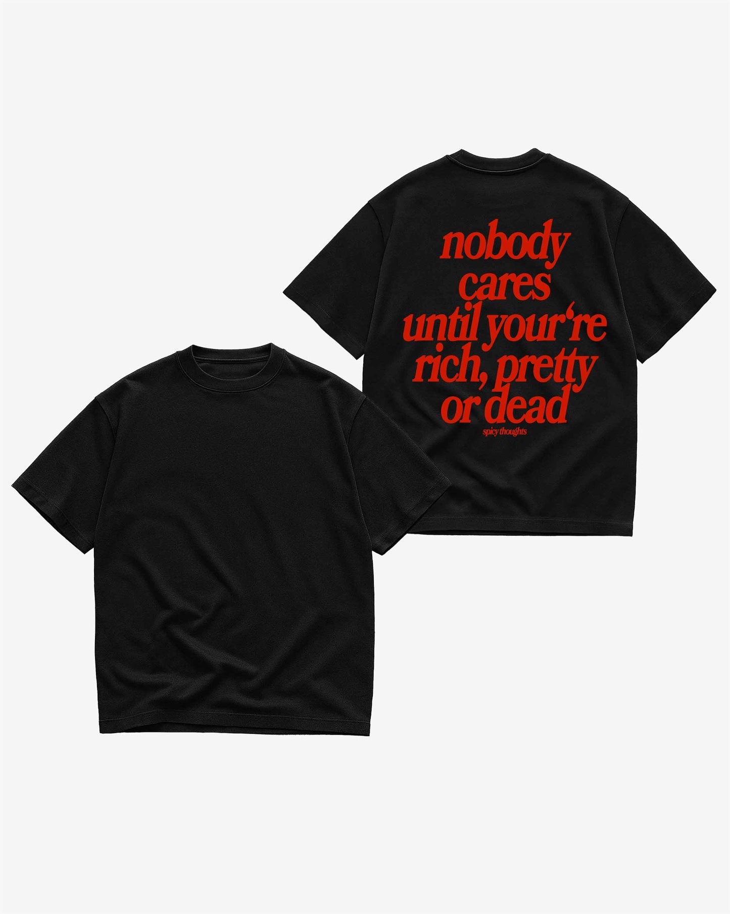 Heavy Oversized Tee - Nobody Cares