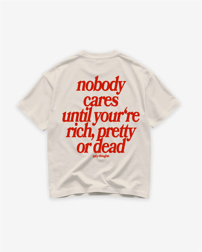 Heavy Oversized Tee - Nobody Cares