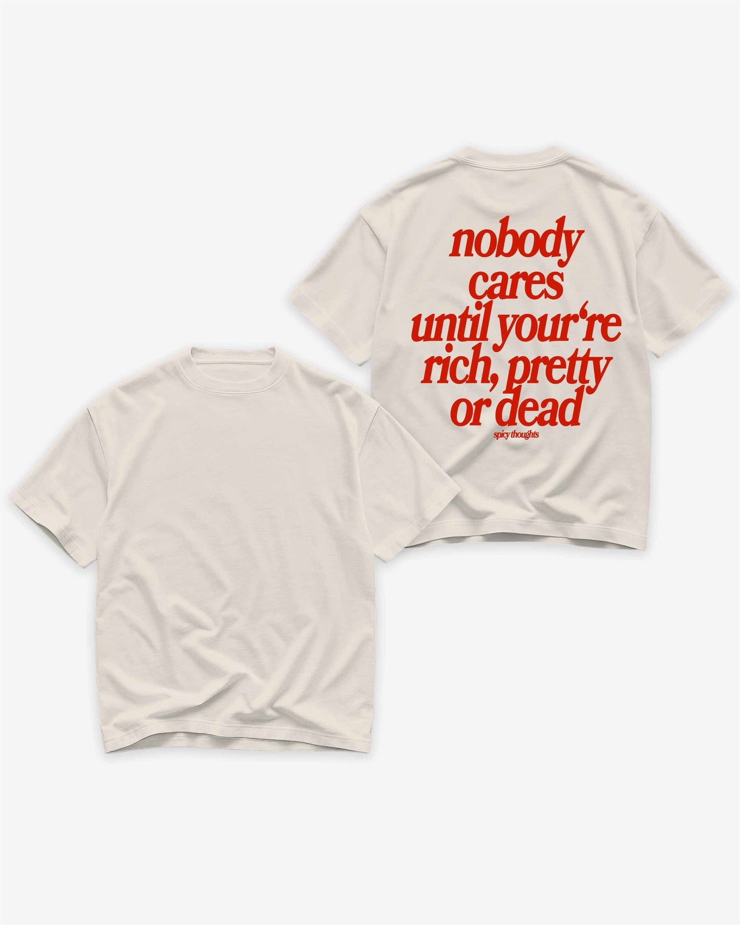Heavy Oversized Tee - Nobody Cares