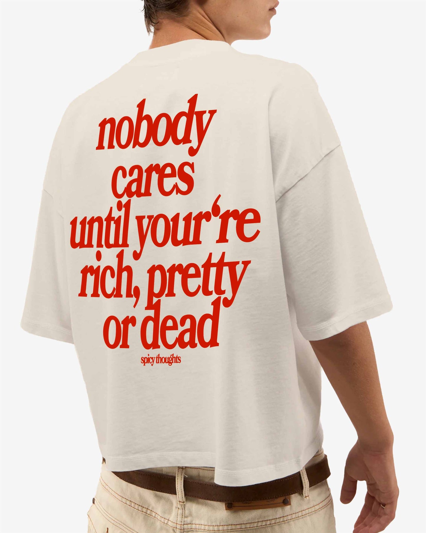 Heavy Oversized Tee - Nobody Cares