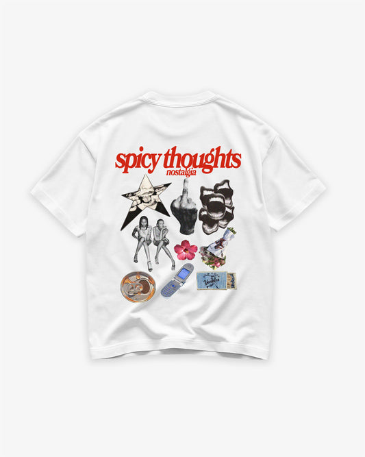 Heavy Oversized Tee White - Nostalgia