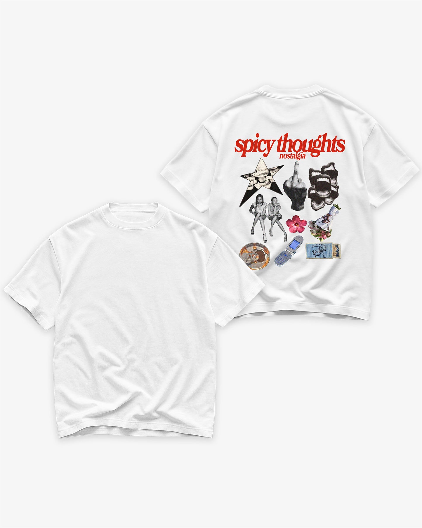 Heavy Oversized Tee White - Nostalgia