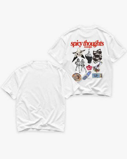 Heavy Oversized Tee White - Nostalgia