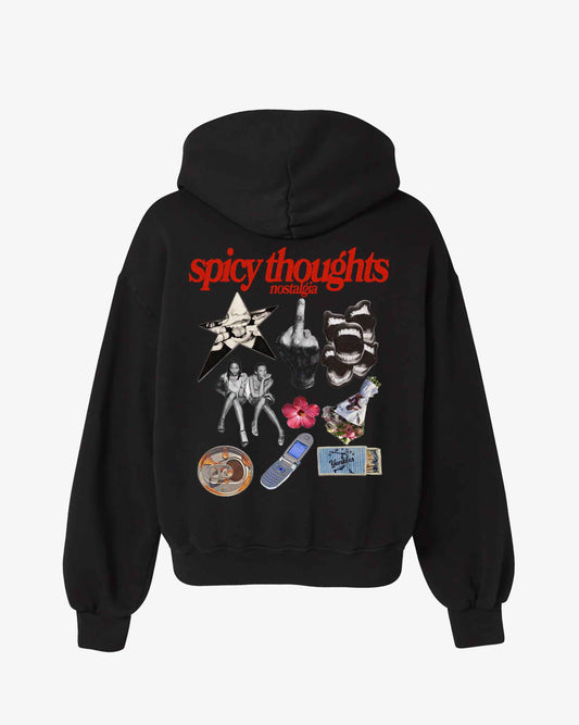 Oversized Hoodie Black - Nostalgia