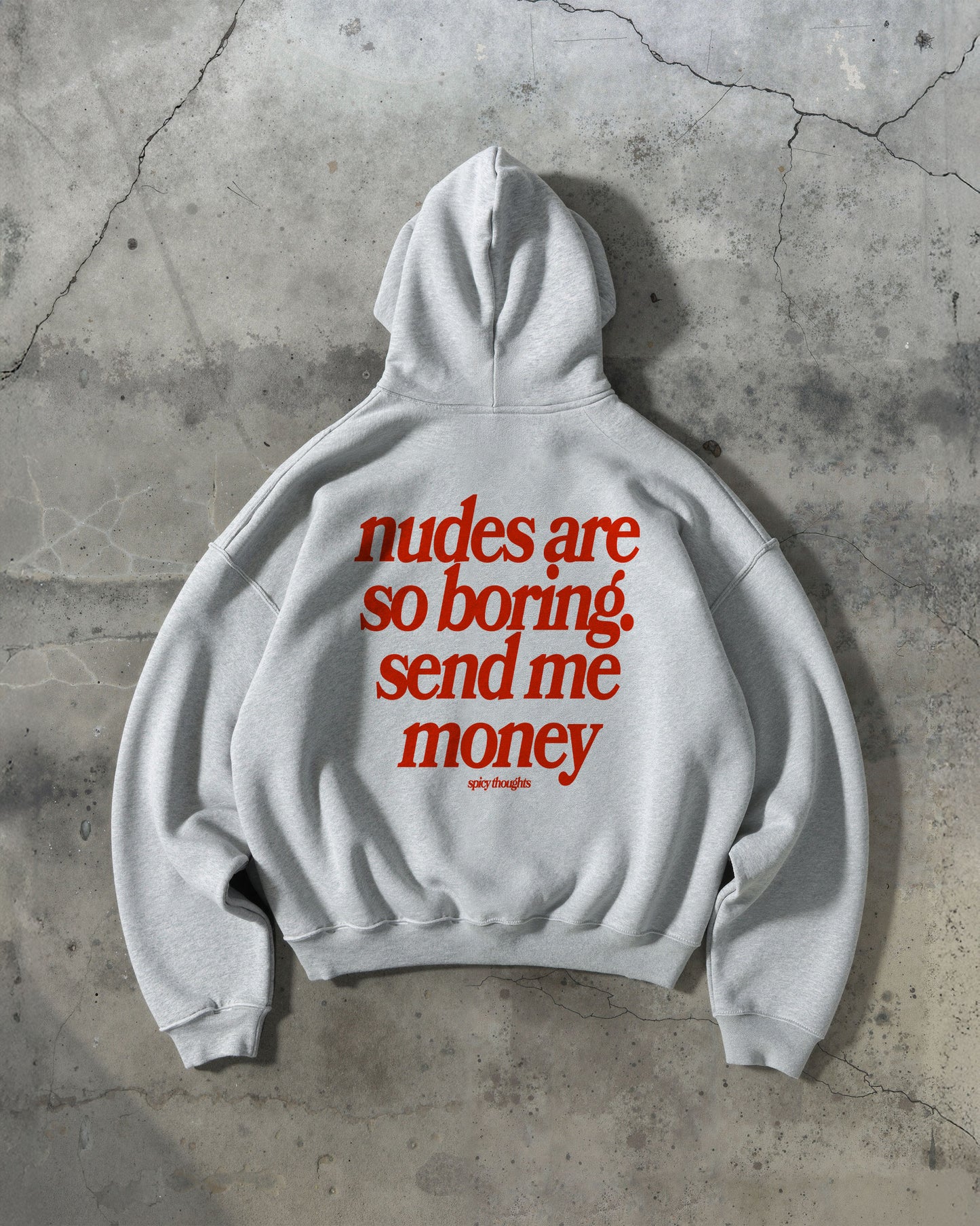Oversized Hoodie - Nudes Are So Boring Send Me Money