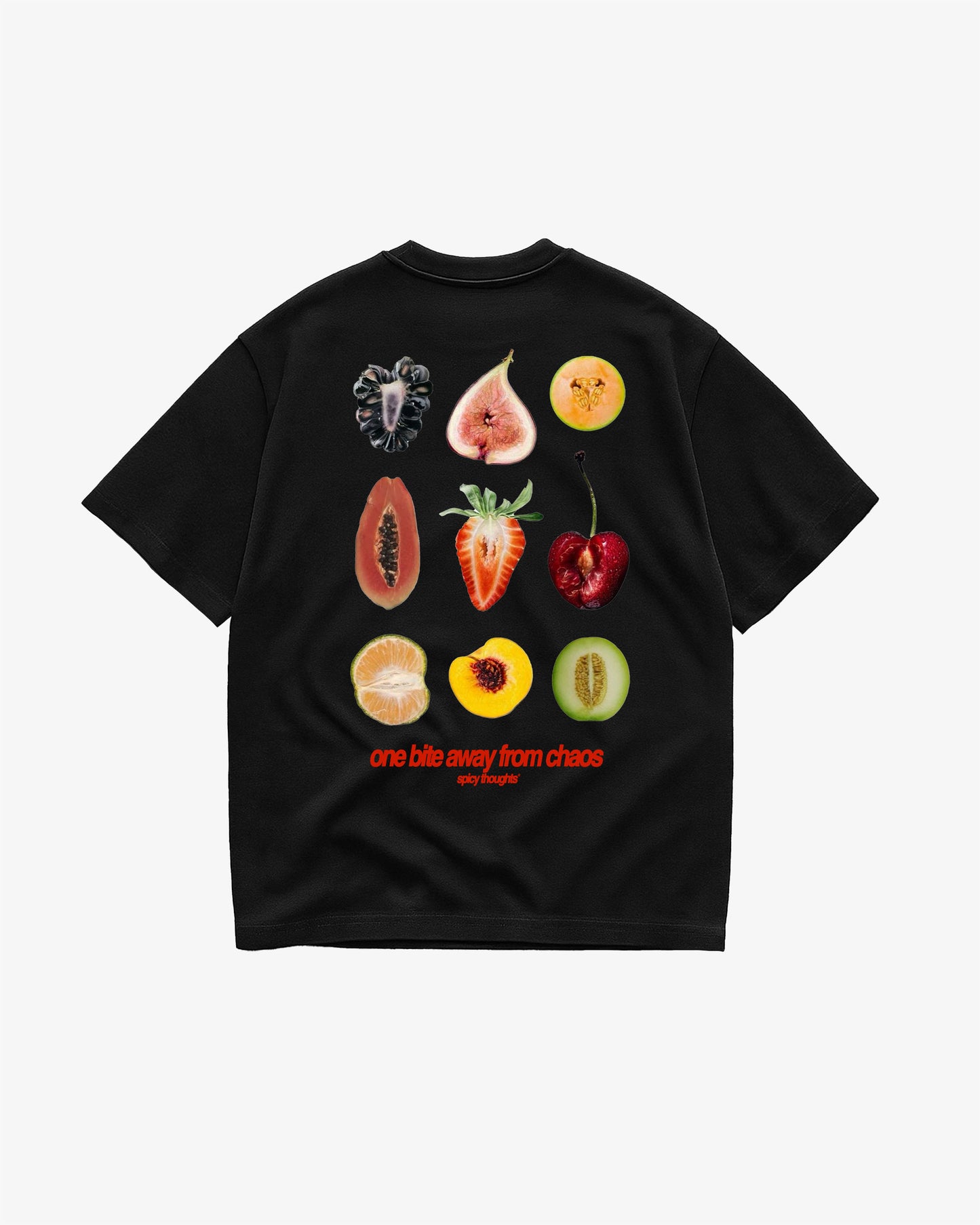 Heavy Oversized Tee - One Bite Away From Chaos