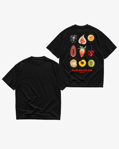 Heavy Oversized Tee - One Bite Away From Chaos