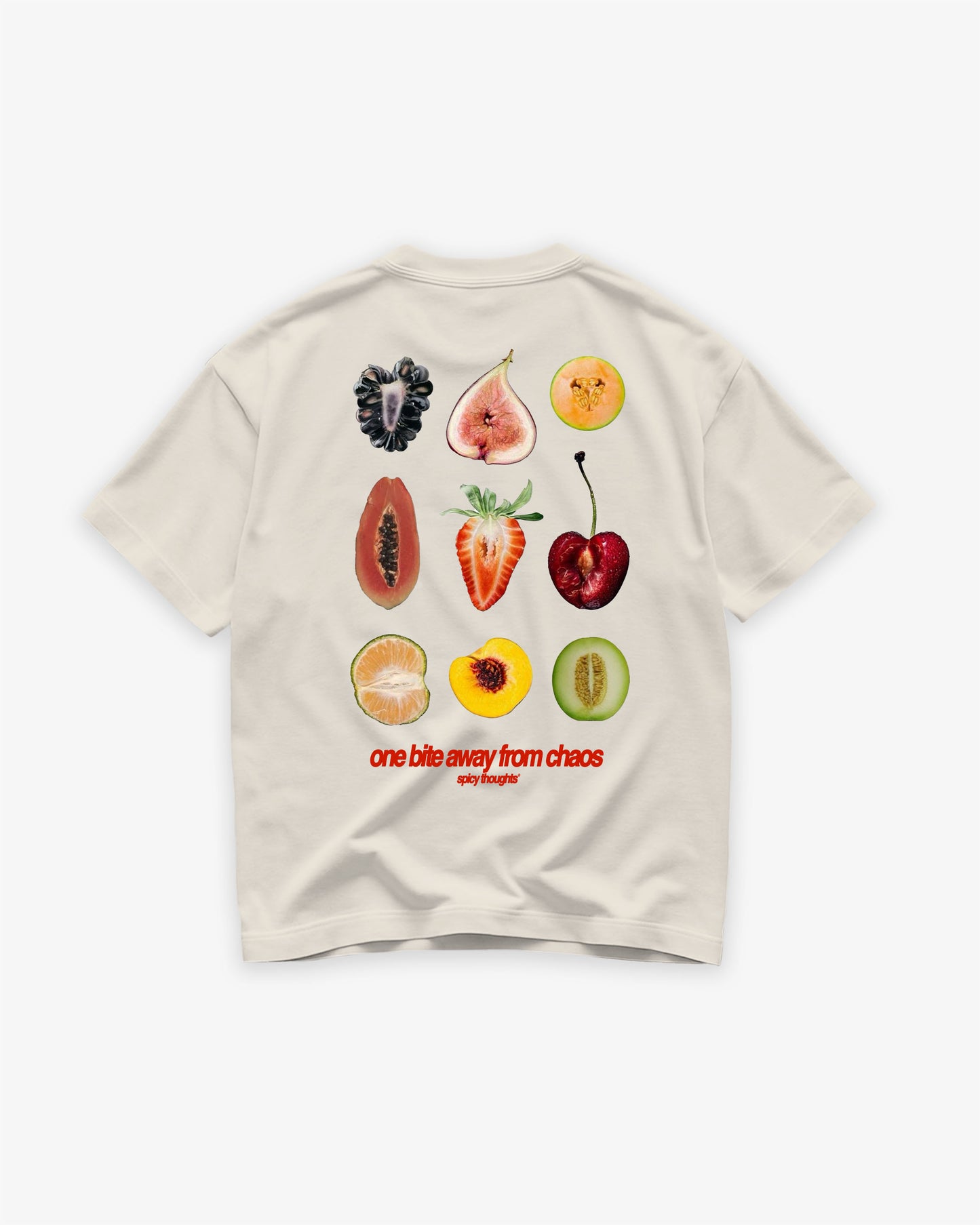 Heavy Oversized Tee - One Bite Away From Chaos