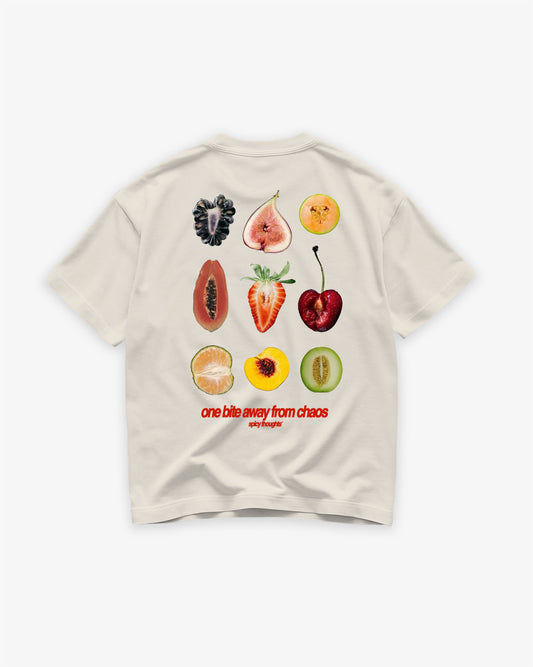 Heavy Oversized Tee - One Bite Away From Chaos