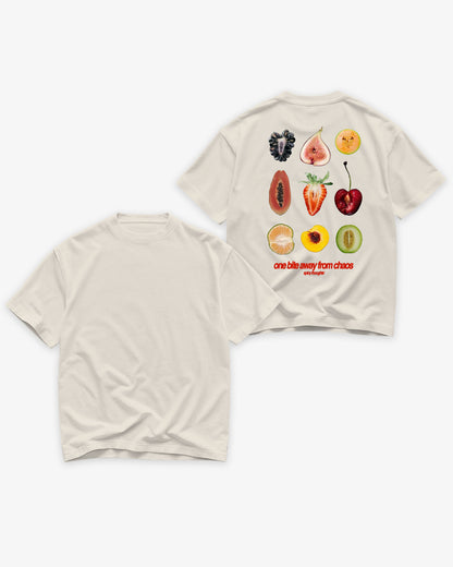 Heavy Oversized Tee - One Bite Away From Chaos