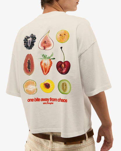 Heavy Oversized Tee - One Bite Away From Chaos