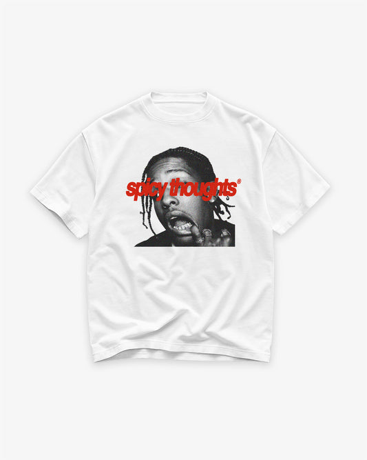 Heavy Oversized Tee White - Rocky Thoughts