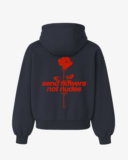 Oversized Hoodie - Send Flowers Not Nudes