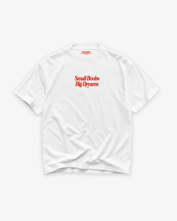 Heavy Oversized Tee - Small Boobs, Big Dreams