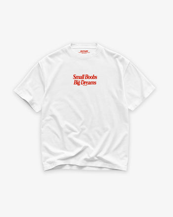 Heavy Oversized Tee - Small Boobs, Big Dreams