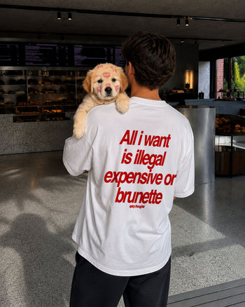 Heavy Oversized Tee - All I Want Tee – Illegal, Expensive or Brunette