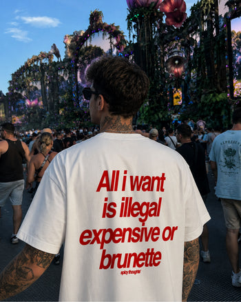 Heavy Oversized Tee - All I Want Tee – Illegal, Expensive or Brunette