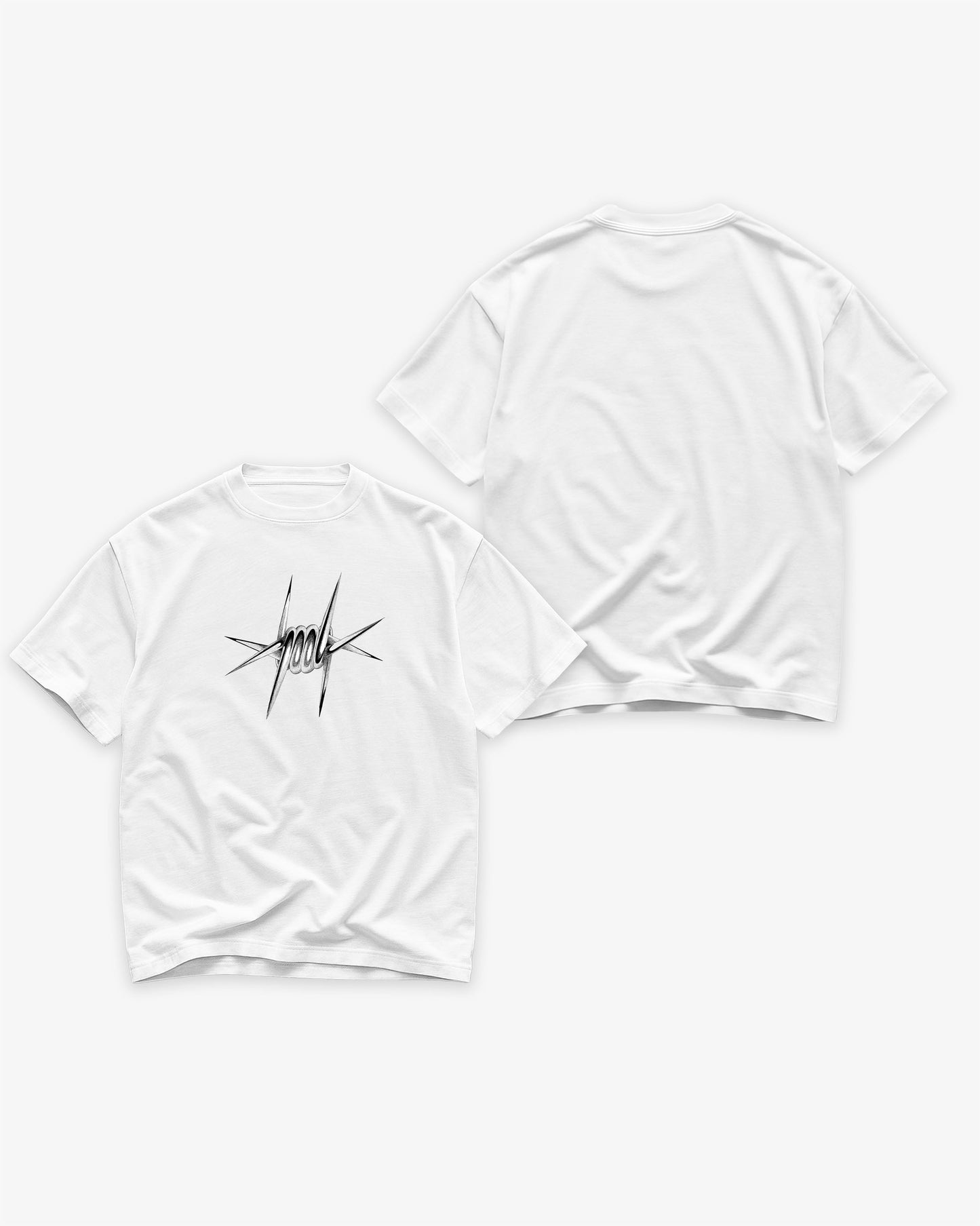 Heavy Oversized Tee White - Mood in Thorns