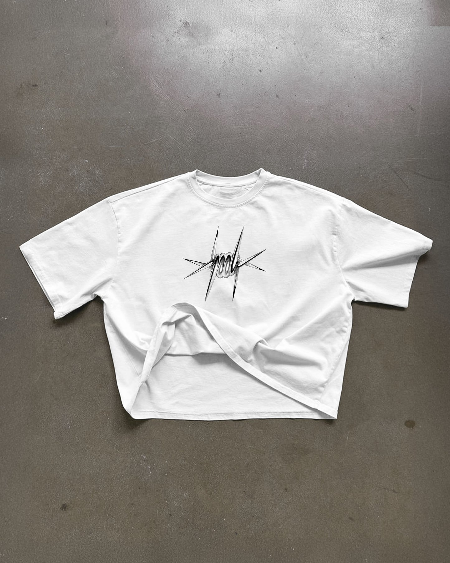 Heavy Oversized Tee White - Mood in Thorns