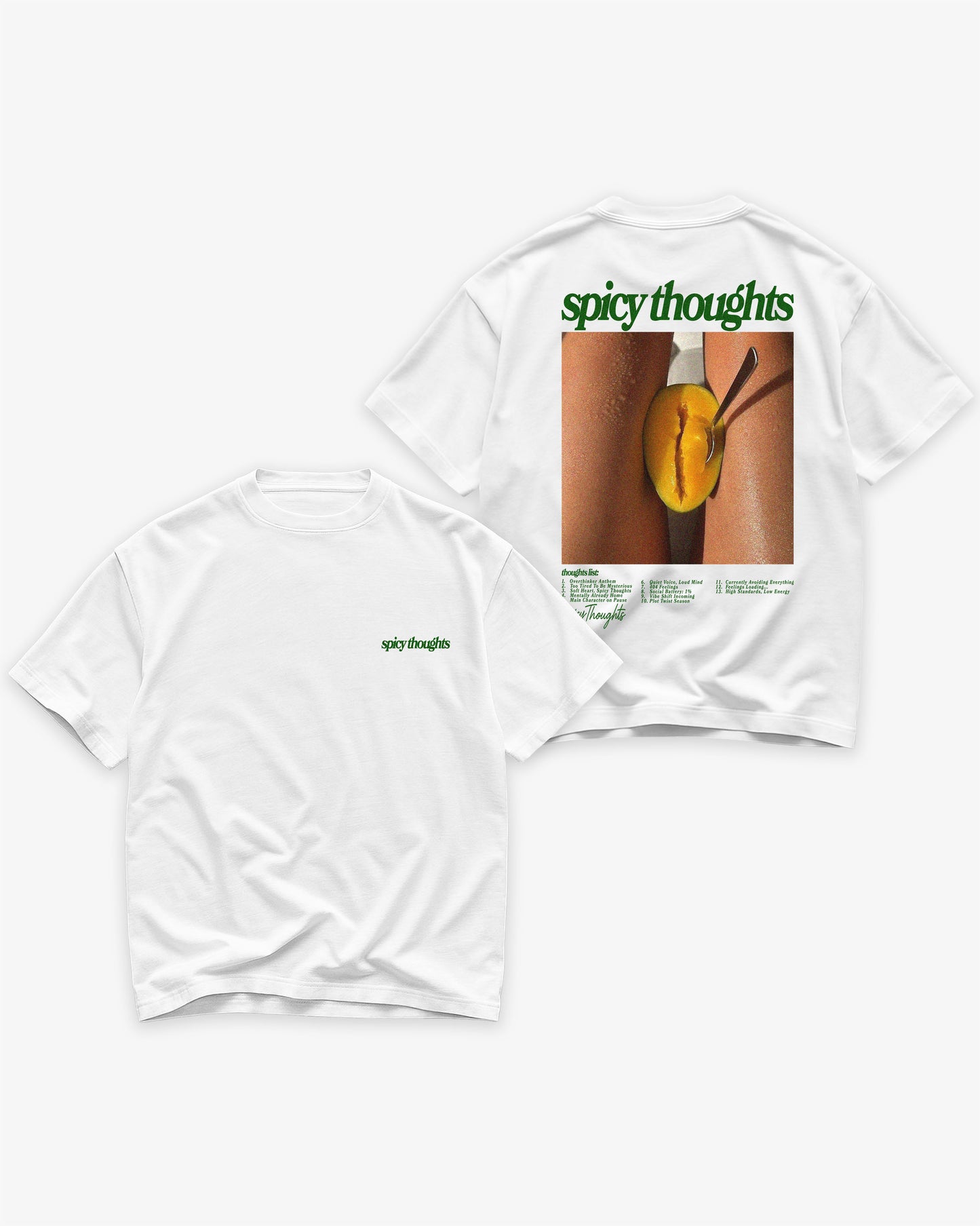 Heavy Oversized Tee White - Thought List